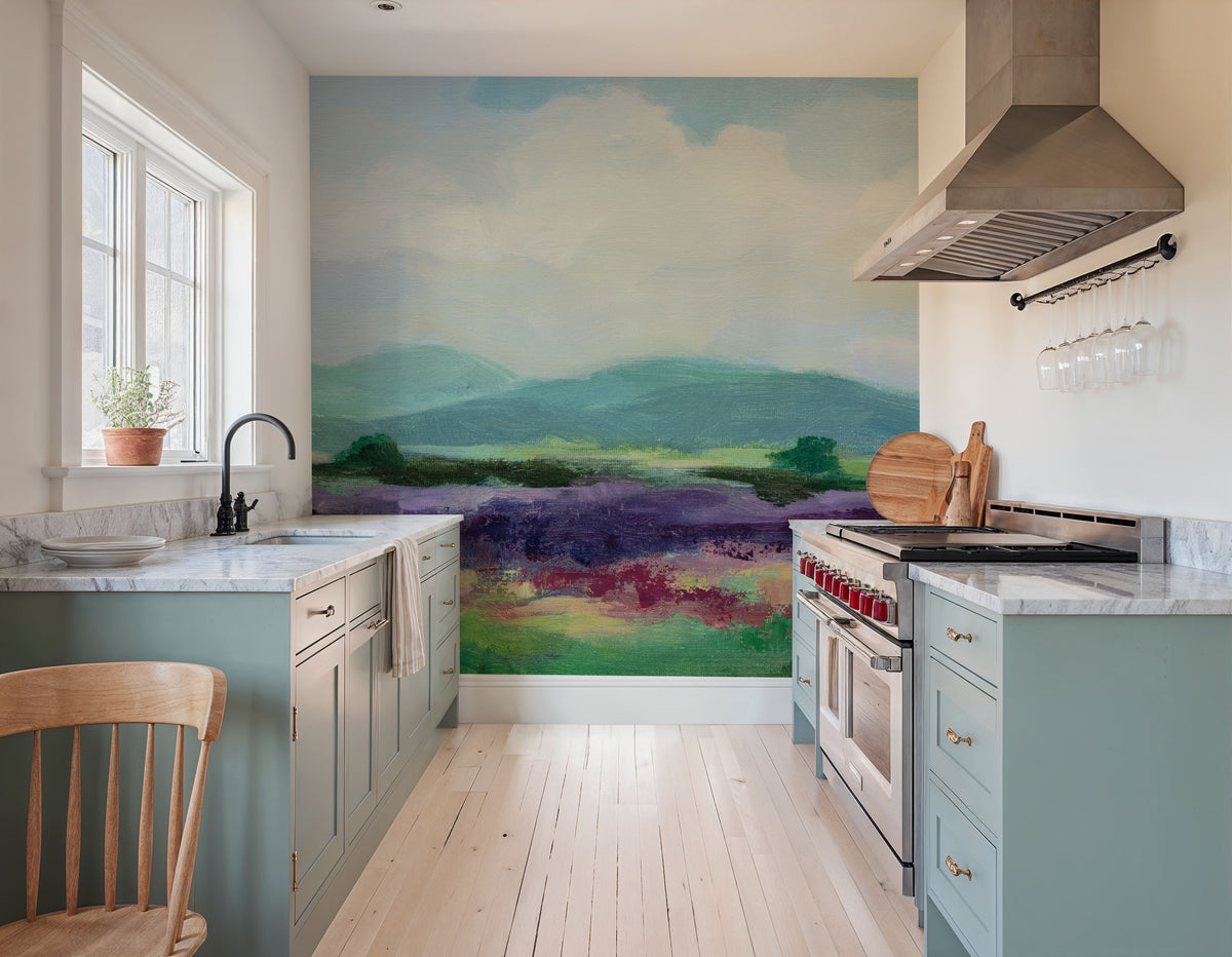 May Lavender Field I Mural Wallpaper - room preview 02