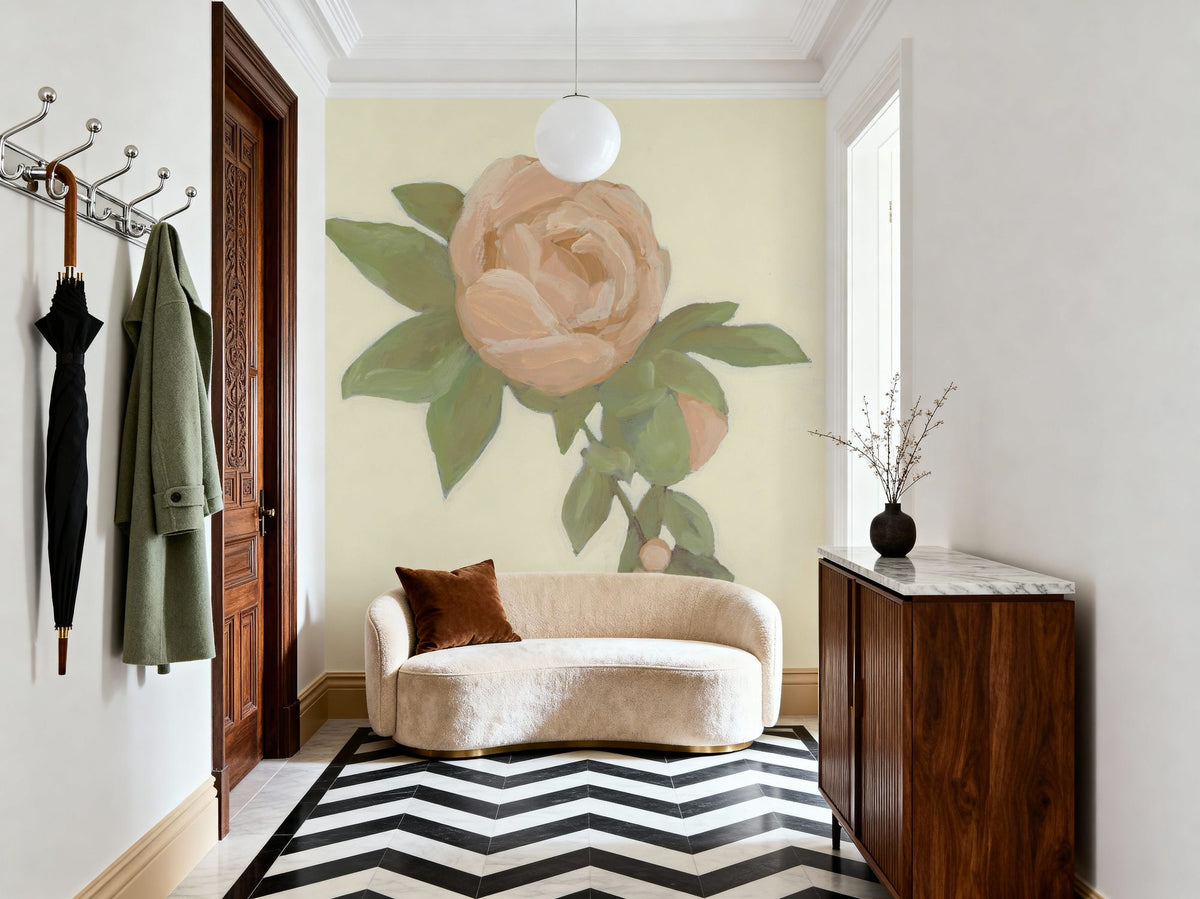 Sweet Peony Mural Wallpaper - room preview 02
