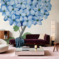 Nantucket Blue Hydrangea I Mural Wallpaper - room preview 02