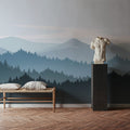 Mountain Blues in Paper Mural Wallpaper - room preview 02