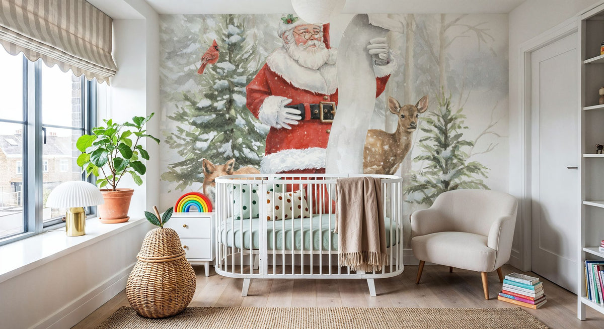 Woodland Santa IV Mural Wallpaper - room preview 02