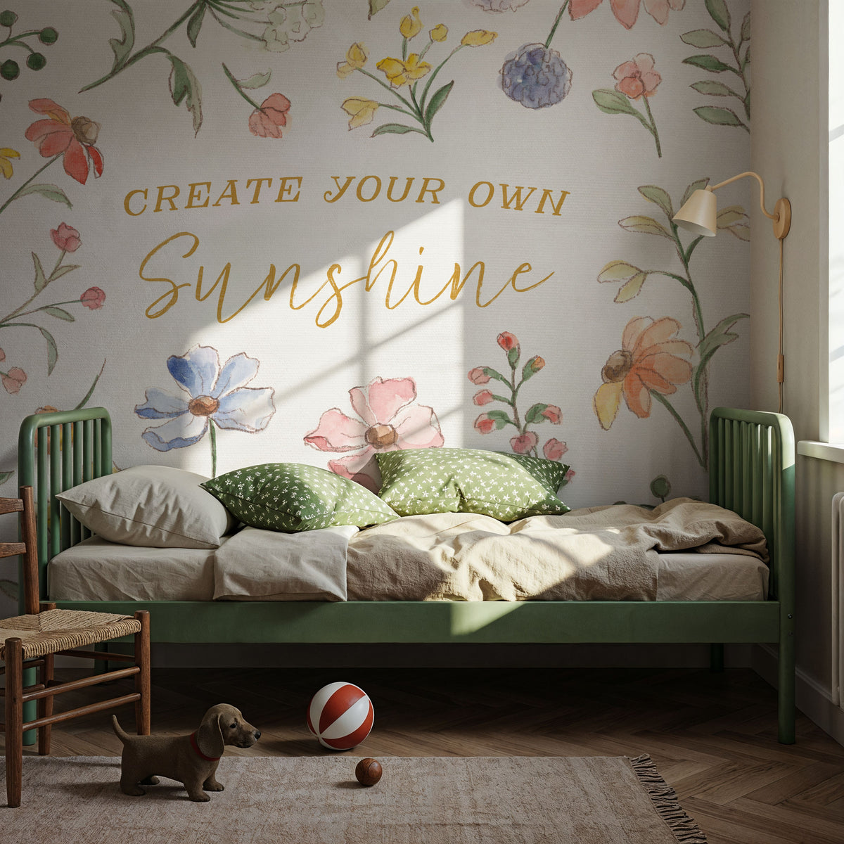 Wild Blooms VI Mural Wallpaper - room preview 02
