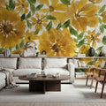 Sunflower Blooms Mural Wallpaper - Warm Tone - room preview 02