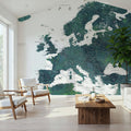 Europe Map Detailed - Nyla Mural Wallpaper - room preview 02