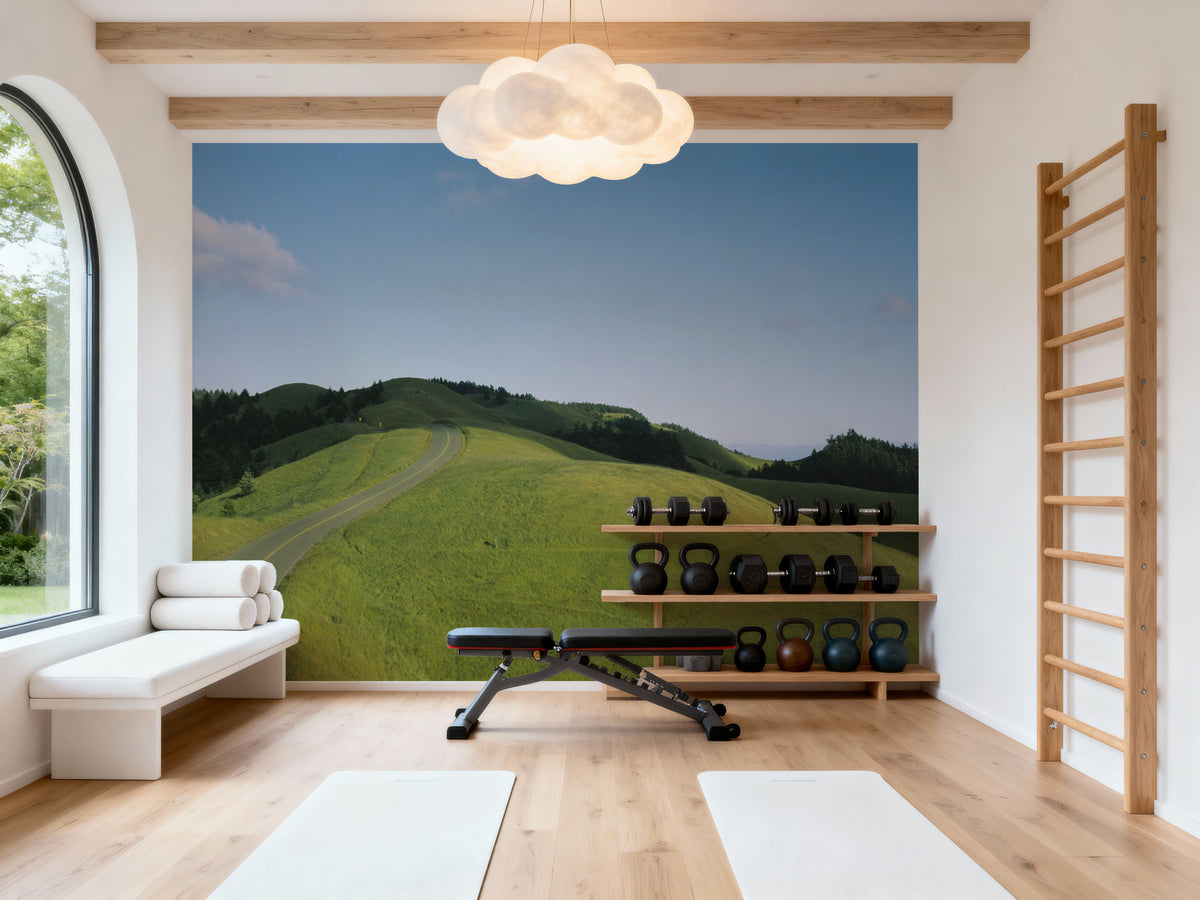 Coastal Cycling Journey Mural Wallpaper - room preview 02