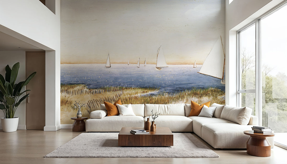 Harbor Sail Mural Wallpaper - room preview 02