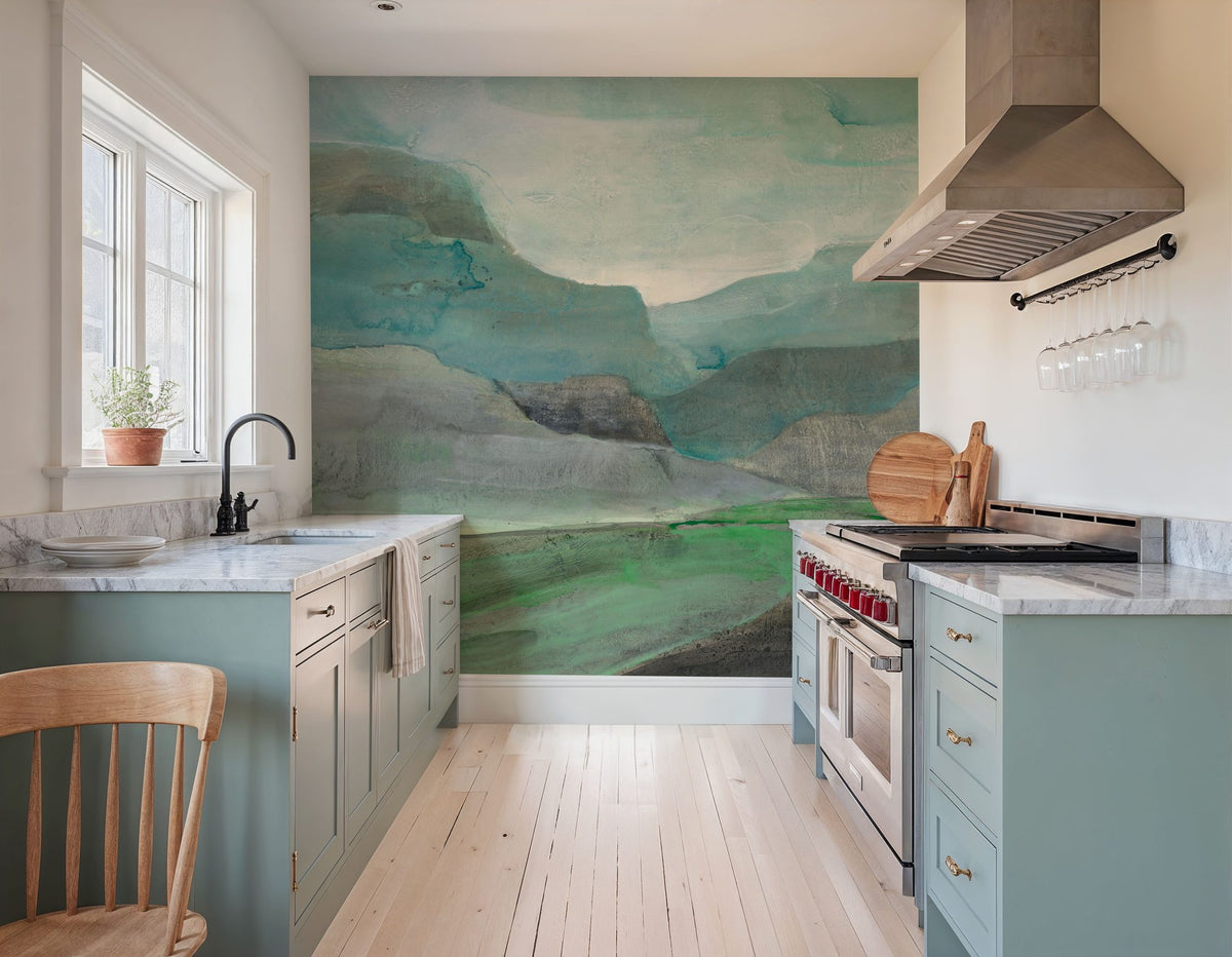 Misted Valley Mural Wallpaper - room preview 02