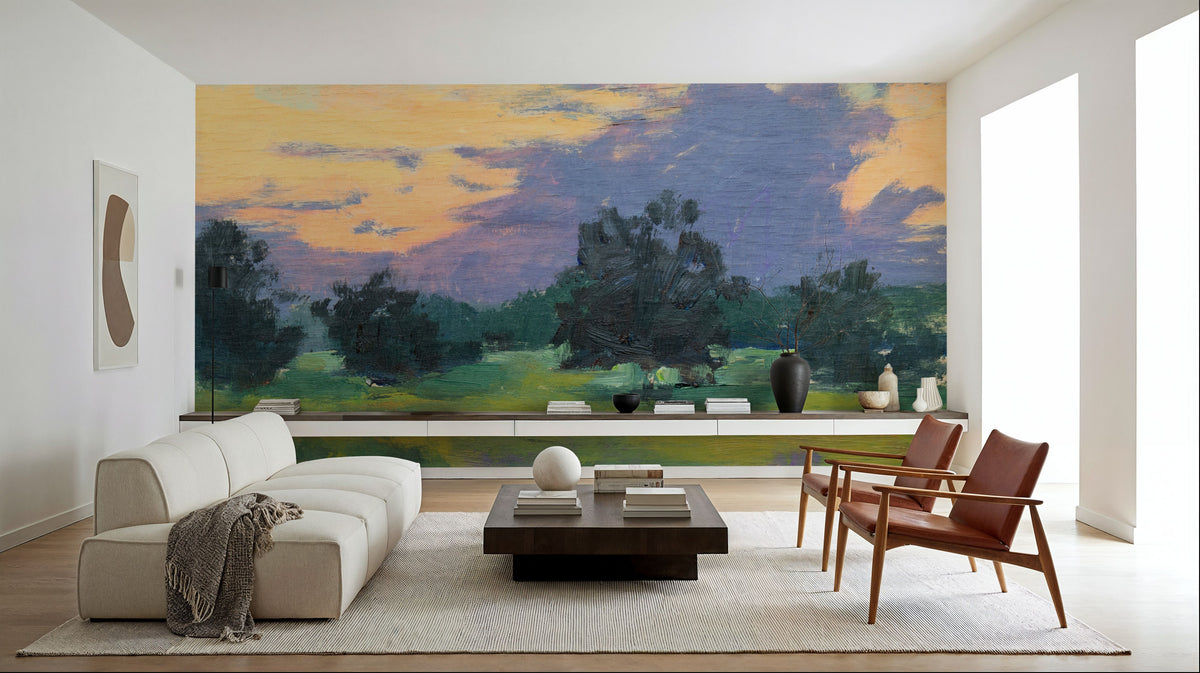 Sunset Fields Mural Wallpaper - room preview 02