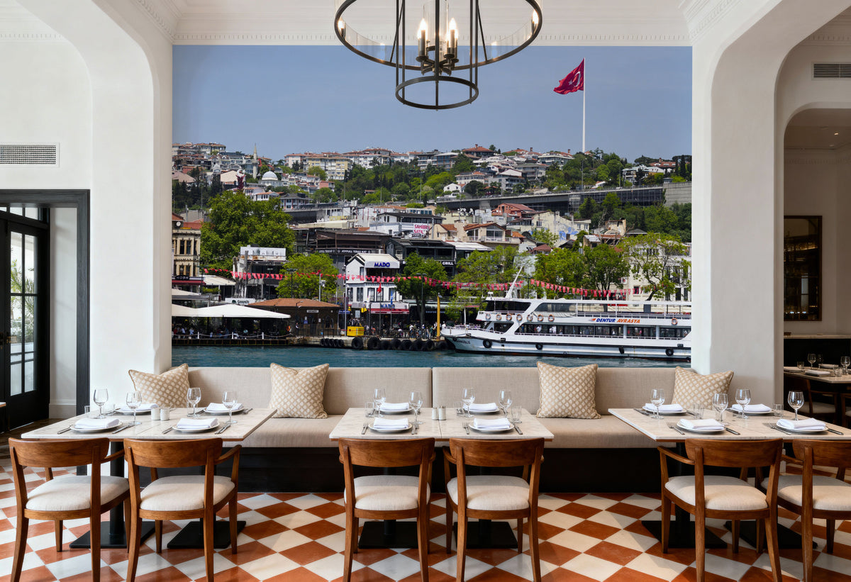 Turkish Waterfront Mural Wallpaper - room preview 02