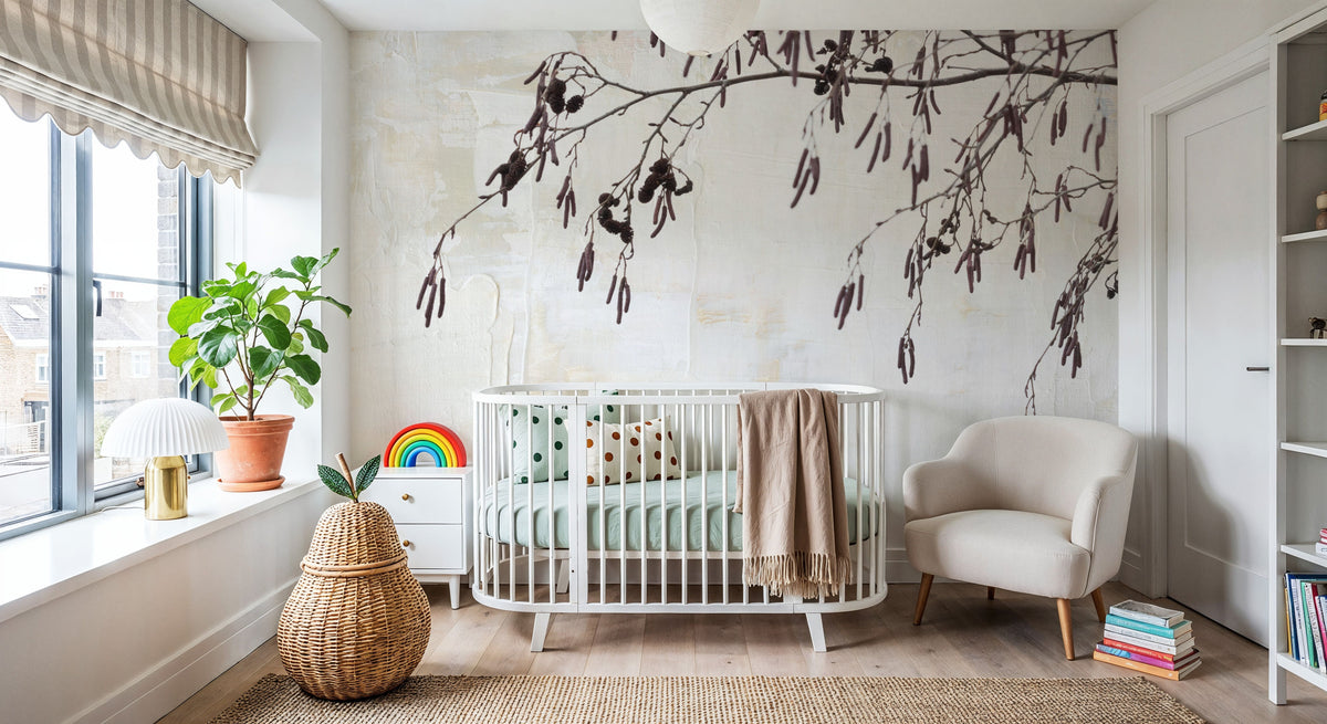 Catkins in Plaster II Mural Wallpaper - room preview 02