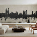 Magdeburg Germany Skyline Concrete Mural Wallpaper - room preview 02