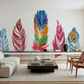 Rainbow Feathers IV Mural Wallpaper - room preview 02