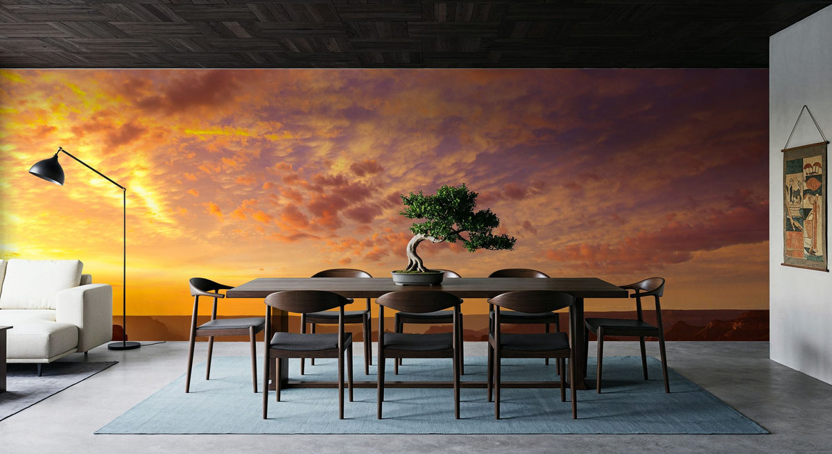 Grand Canyon Sunset Pink Mural Wallpaper - room preview 02