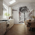 Tropical Forest Strolls Rainy Blue Mural Wallpaper - room preview 02