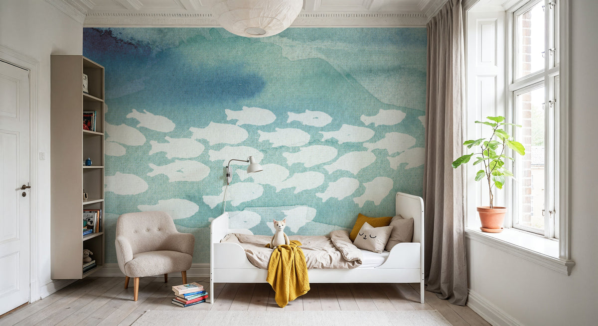 Sea Life II Mural Wallpaper - room preview 02