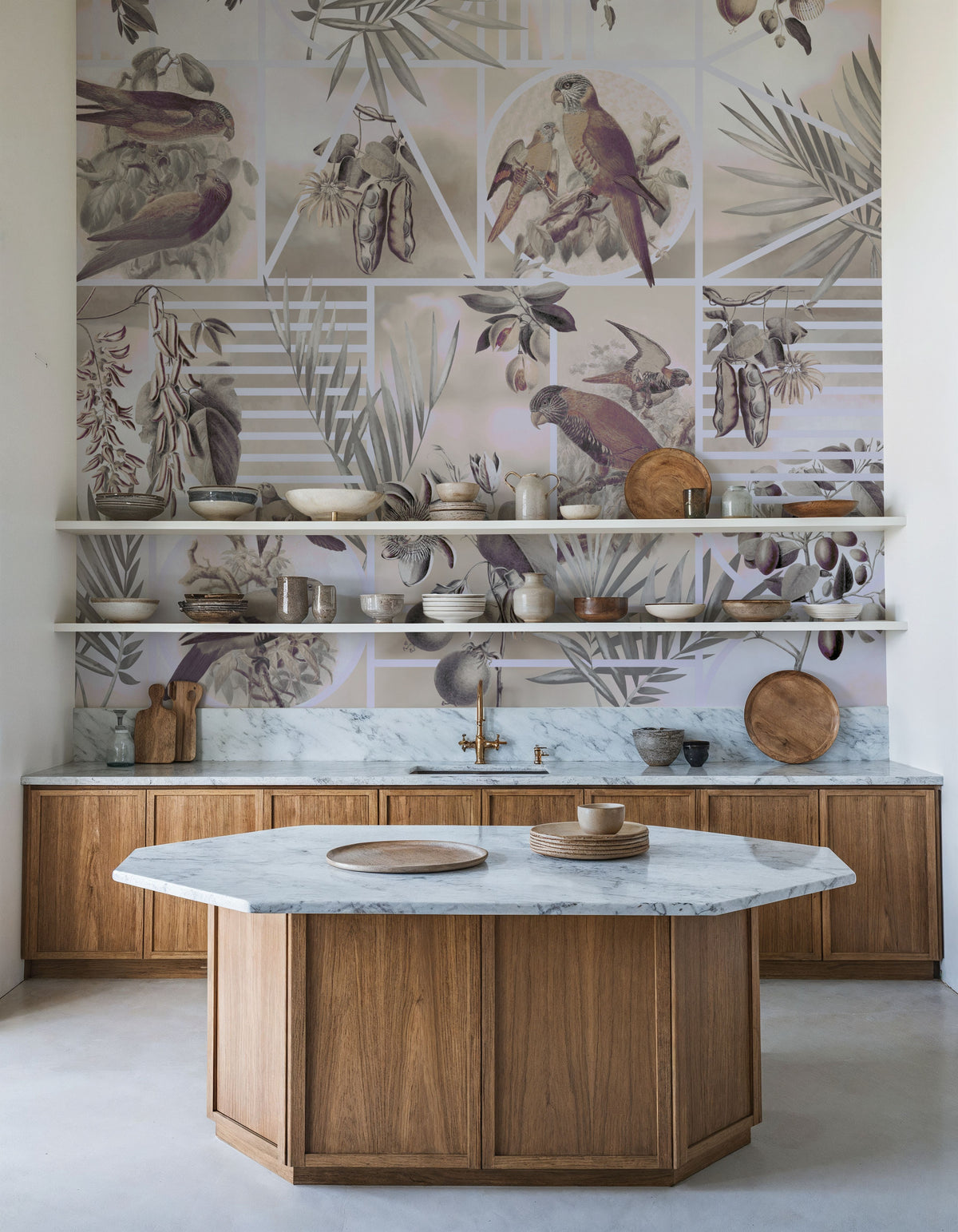 Parrots Study Mural Wallpaper - Edition 3 - room preview 02