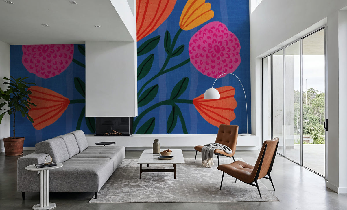 Modern Botanical I Mural Wallpaper - room preview 02