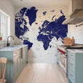 World Map - Nevin Mural Wallpaper - room preview 02