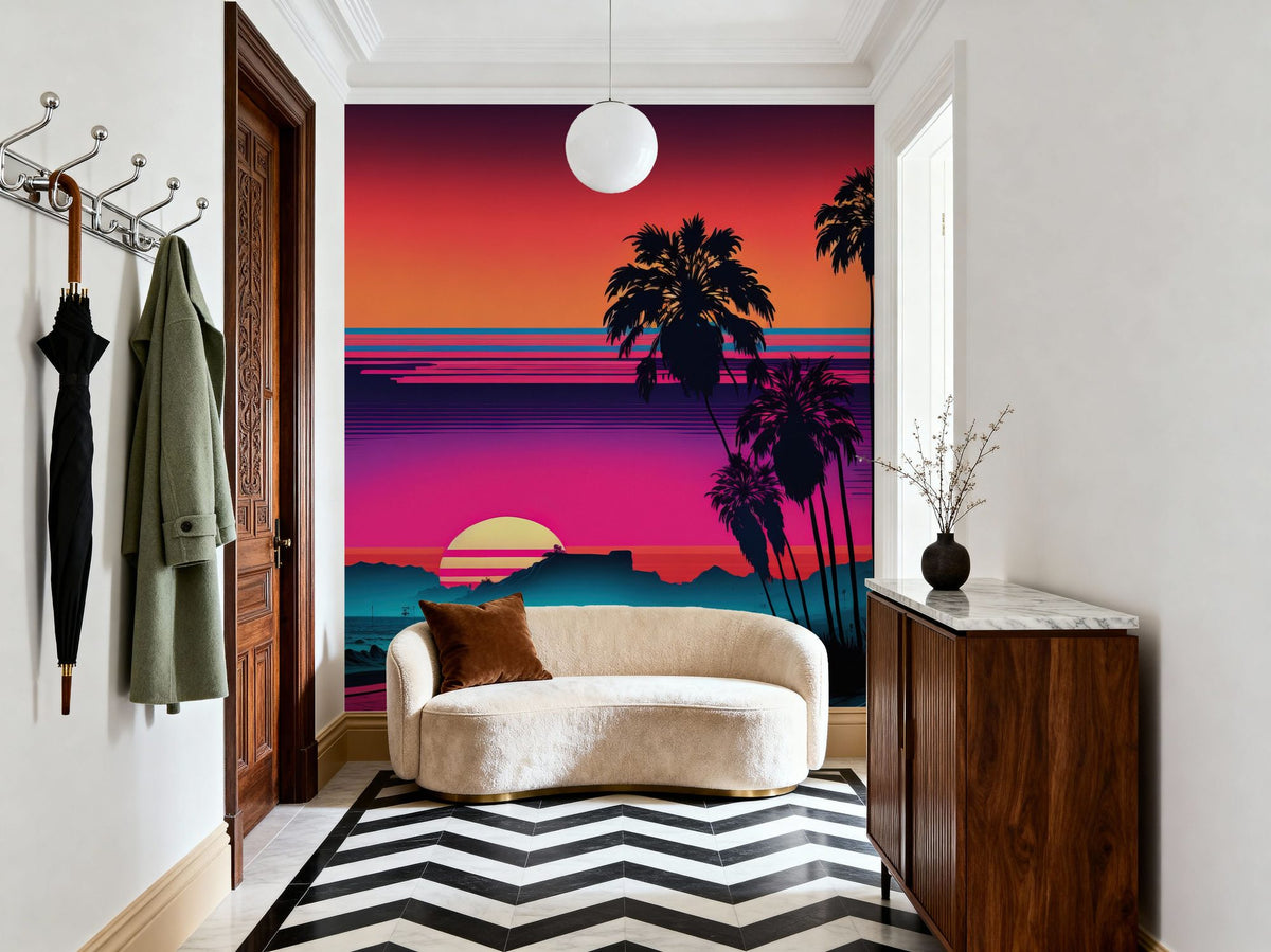 Evening Beach Mural Wallpaper - room preview 02