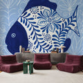 Coastal Chinoiserie II Mural Wallpaper - room preview 02