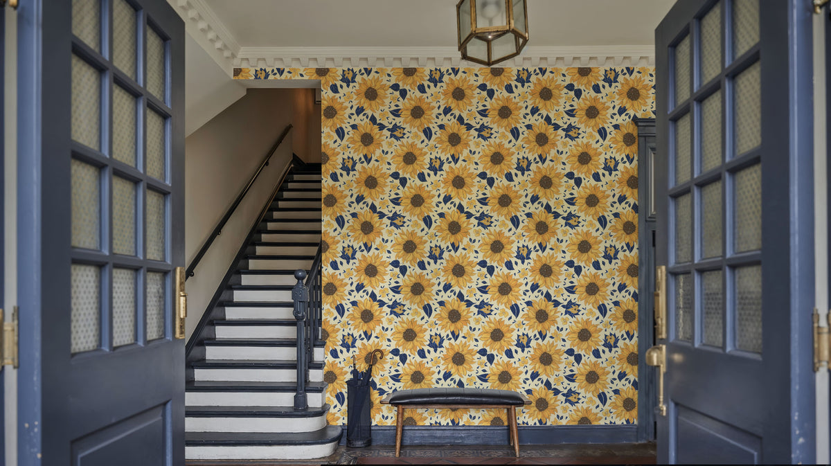 Sunflowers of Provence Mural Wallpaper - room preview 02