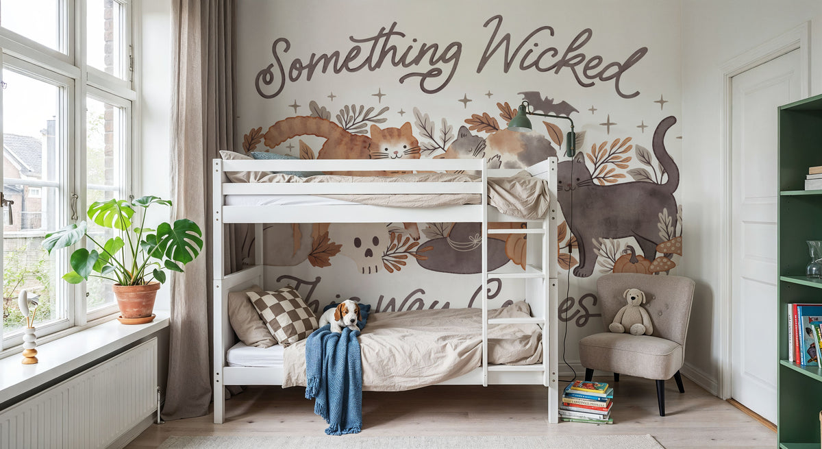 Pumpkins and Paws I Mural Wallpaper - room preview 02