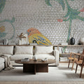 Mosaic Birds III Mural Wallpaper - room preview 02