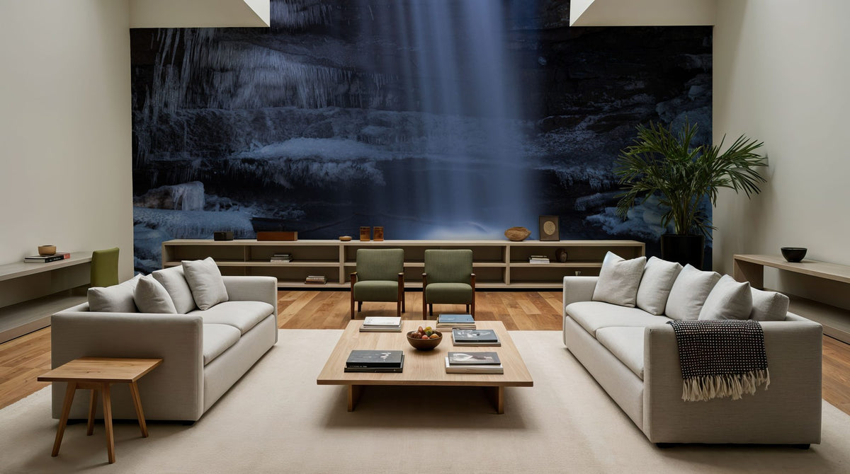 Frozen Cascade Mural Wallpaper - room preview 02