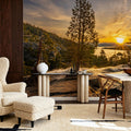 Snow Melting At Lake Tahoe Mural Wallpaper - room preview 02