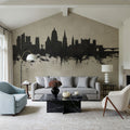 Nottingham England Skyline Concrete Mural Wallpaper - room preview 02