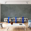 Subtle Plaster Wall, Dark Green Mural Wallpaper - room preview 02