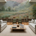 Field of Pink Flowers Mural Wallpaper - room preview 02