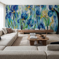 Iris Flower Bed Mural Wallpaper - room preview 02