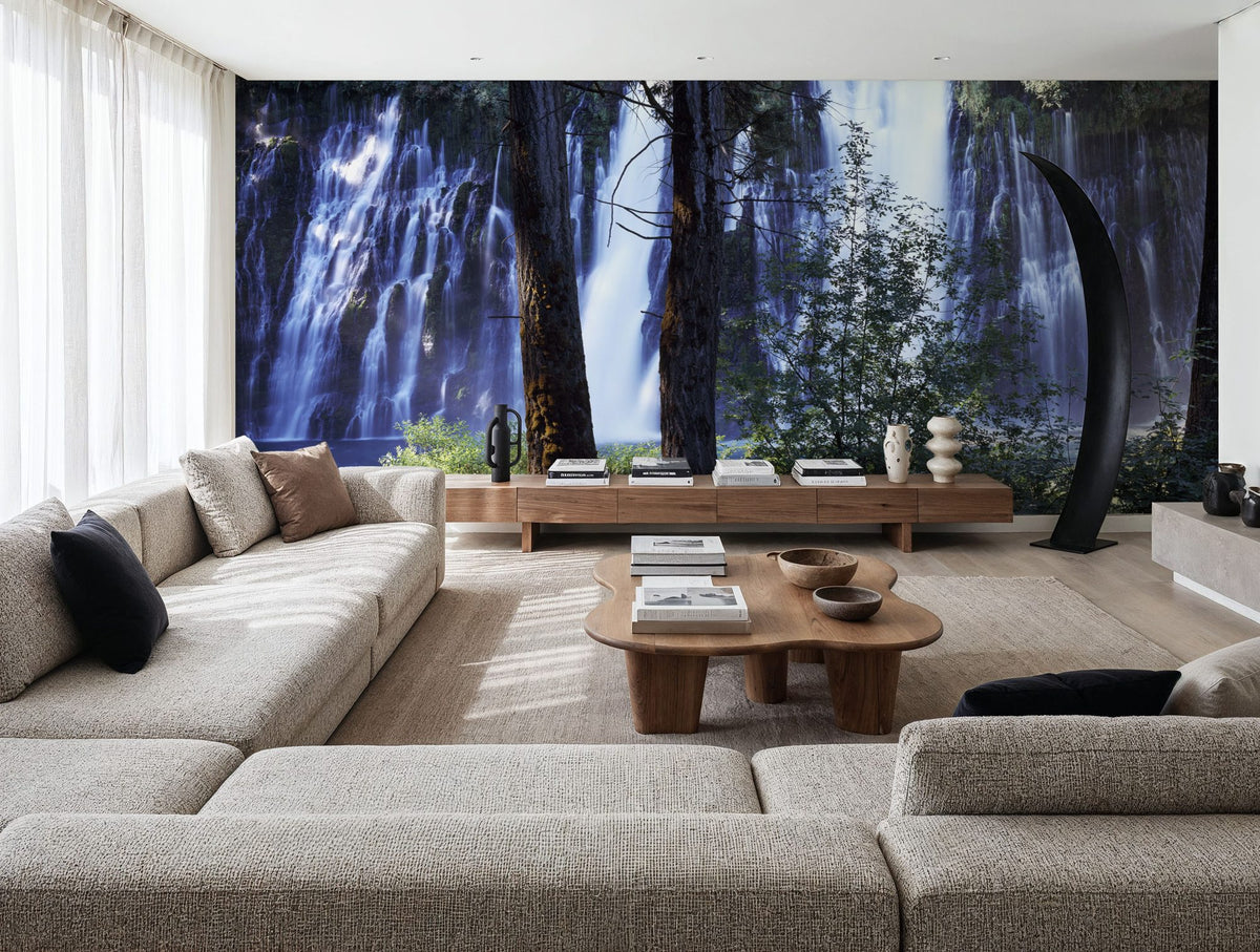 Sunlit Cascade Mural Wallpaper - room preview 02