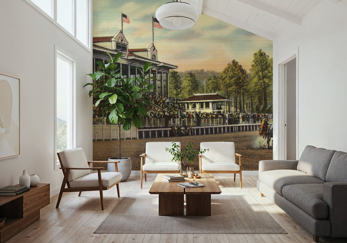 Greetings From the Race Track Mural Wallpaper - room preview 02