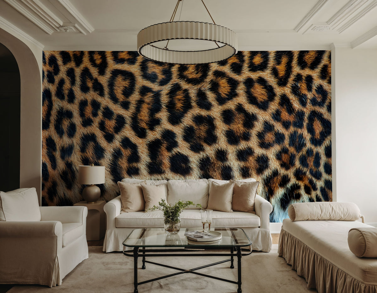 Leopard Fur Mural Wallpaper - room preview 02