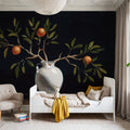 Orange Branches Still Life Mural Wallpaper - room preview 02