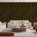 Rose Hips Mural Wallpaper - room preview 02