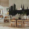 Vienna Austria Skyline Concrete Mural Wallpaper - room preview 02