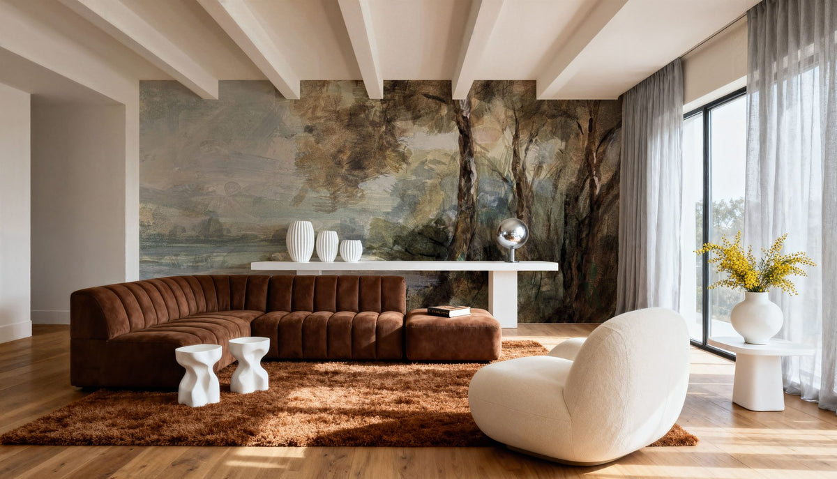 Peaceful Lake Mural Wallpaper - room preview 02