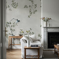 Rambling Rose, Ivory on Cloud Mural Wallpaper - room preview 02