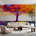 Violet Flame Tree Mural Wallpaper - room preview 02