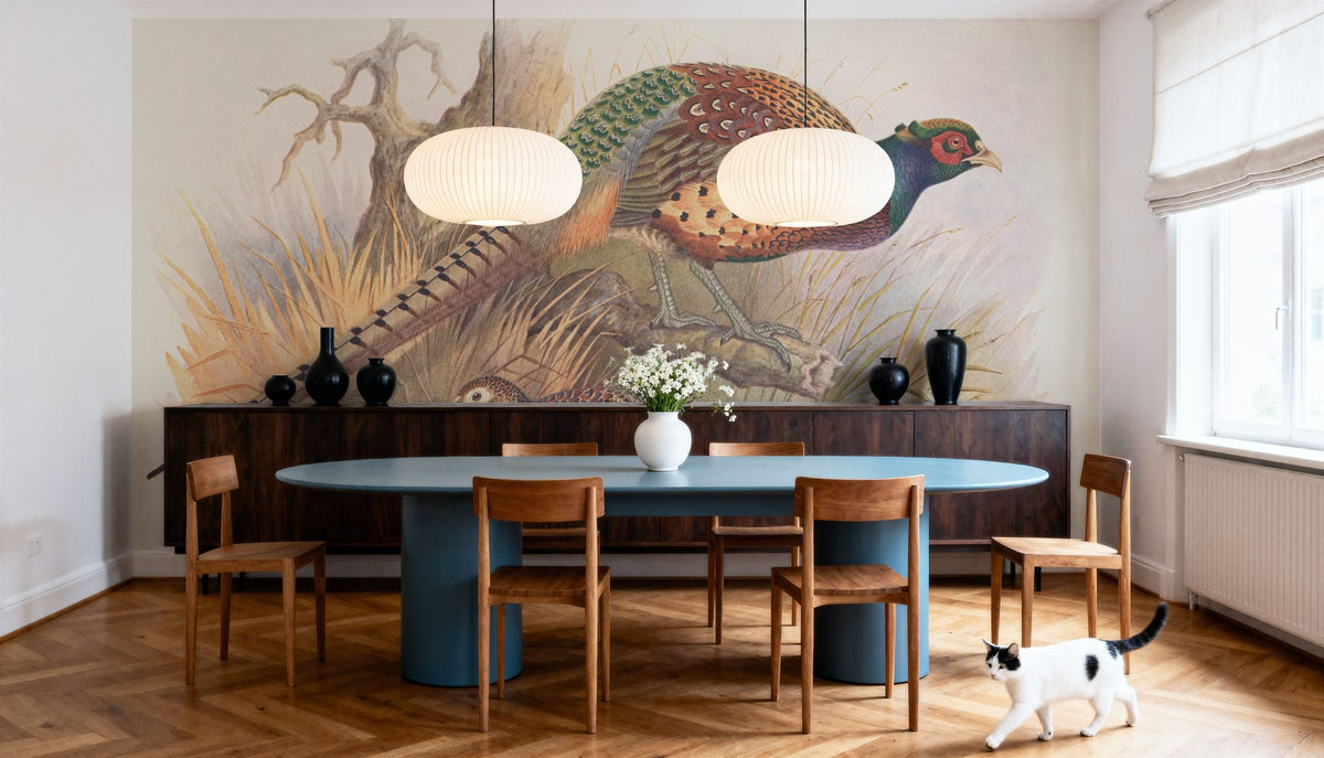 Autumn Pheasant Mural Wallpaper - room preview 02