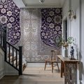 My Floral Dreams, Purple Mural Wallpaper - room preview 02