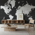 World Map Cities - Milo Mural Wallpaper - room preview 02