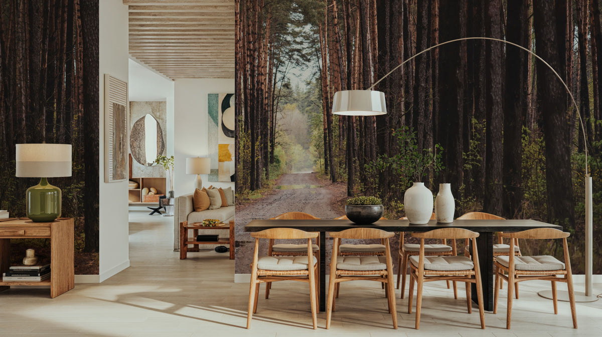 Dark Moody Trail Mural Wallpaper - room preview 02