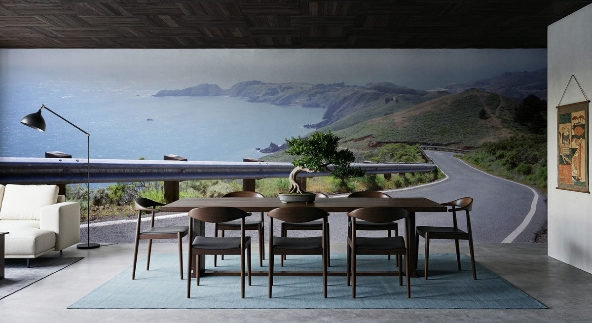 Coastal Highway Bend Mural Wallpaper - room preview 02