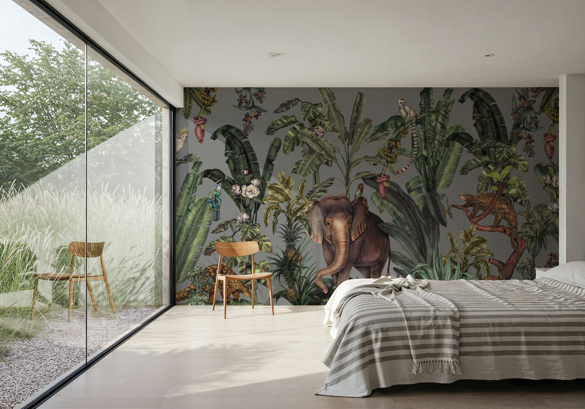 Jungle Kingdom, Slate Mural Wallpaper - room preview 02