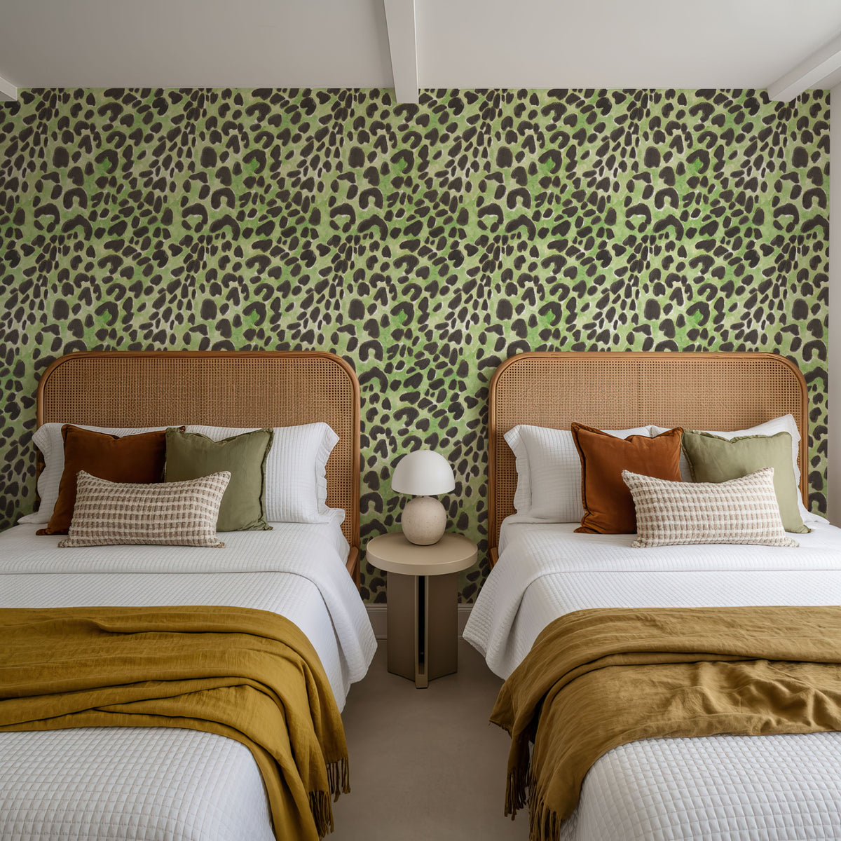 Summer Paws Green Mural Wallpaper - room preview 02