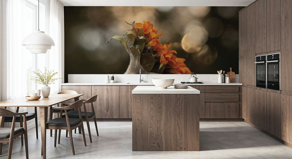 Golden Hour Sunflower Mural Wallpaper - room preview 02